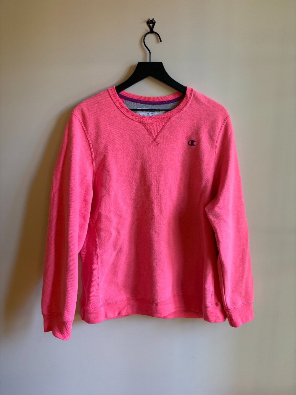 Champion Eco Authentic Crewneck Sweatshirt Coral Pink Heather 2XL